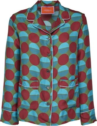 La DoubleJ Luxueuze Zijden Pyjama Set - Dames - Overhemden - Veelkleurig - M - Overhemden