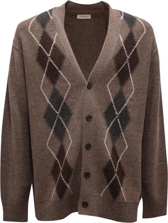 Paolo Pecora Cardigan Maglione Wool Jumper - male - Paolo Pecora - Cardigans - Brown - 2XL - Knitwear