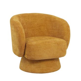 BIZZOTTO Julienne Mustard Swivel Armchair