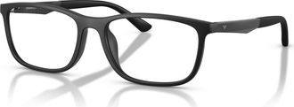Emporio Armani 55mm Rectangle optical glasses in Black at Nordstrom
