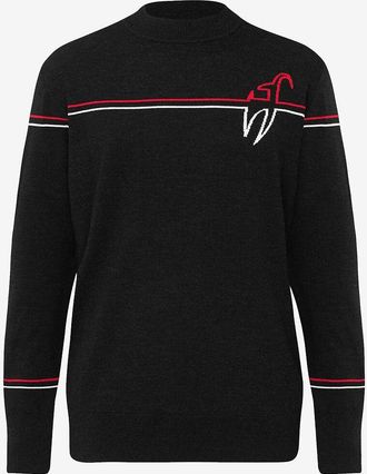 Toni Sailer Feiner Rundhals-Jacquardpullover aus Merinowolle Bertl