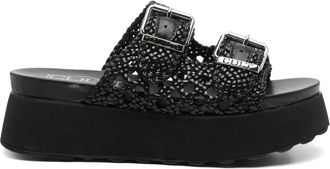 Cult 40mm braided sandals - women - Polyurethane/Polyurethane/Rubber - 36 - Black