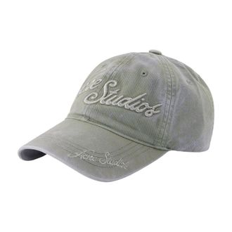 Acne Studios C40416-CKZ Cotton Baseball Cap - Gray