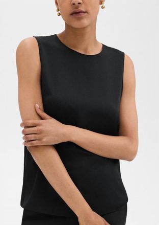 Theory Straight Shell Top In Black
