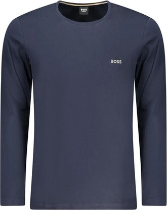HUGO BOSS Mix&Match LS-Shirt R - Heren - Longsleeves - Blauw - S - Katoen - Tops