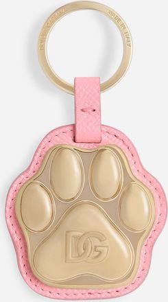 Dolce & Gabbana Calfskin Key Chain - Dog Accessories Pink Onesize