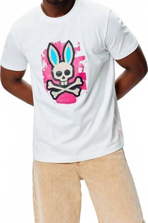 Psycho Bunny Marcus Graphic Tee In White