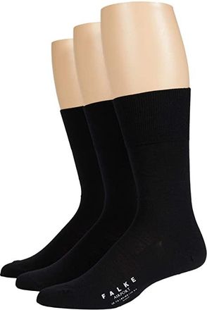 Falke Merino Airport Bundle 3 Pack Mens Crew Cut Socks Shoes Black : EU 47-48 (US Mens 12.5-13.5), Cotton/Polyamide/Wool
