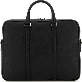 Gucci Black Leather Briefcase