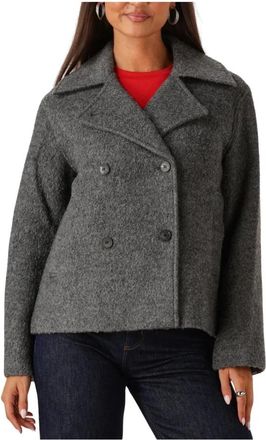 Selected Slfalma Boucle Lano Jas - Dames - Blazers - Grijs - S - Wol - Jassen