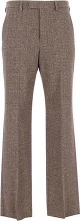 Valentino Garavani Tailored Broeken - Heren - Wijde Broeken - Beige - XL - Wol - Broeken