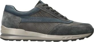 Mephisto Grijze Blauwe Herensneaker Barth - Heren - Sneakers - Veelkleurig - 38 1/2 EU - Leer - Schoenen