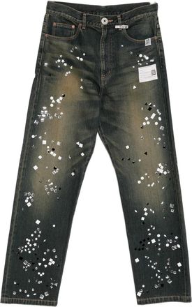 Miharayasuhiro Jeans con cristalli - Blu