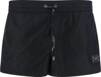 Dolce & Gabbana Monochrome badpak met logokoord - Heren - Strandmode - Zwart - L - Badmode