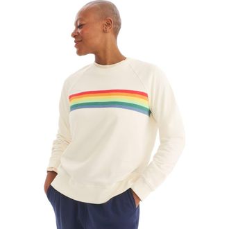 primary Adult 24/7 Banner Stripe Sweatshirt in Oat Banner at Nordstrom, Size X-Small