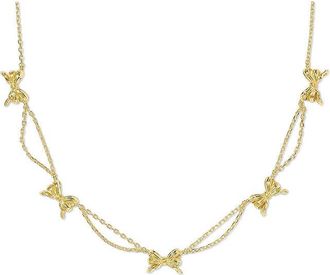 Kendra Scott Bow Strand Womens Necklace Womens Necklace Gold, Brass/Cubic Zirconia/Diamond