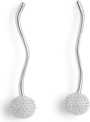 Toolally Pom Pom Drop Earrings in Sterling Silver at Nordstrom, Size Large