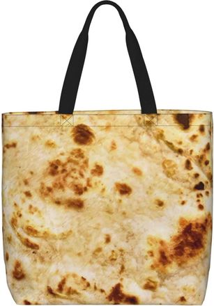 Generic Women Handbag Burritos Giant Flour Tortilla Taco Travel Tote Bag Folding Waterproof Shoulder Bags, For Holiday, Wedding, Birthday, Daily, Christmas