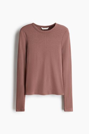 H&M Langarmshirt aus Jersey - Pink