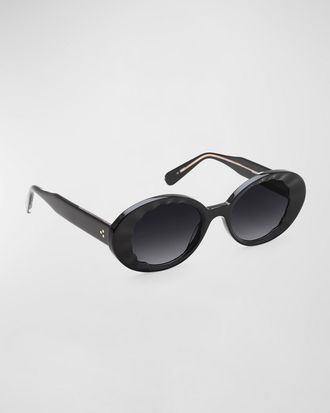 Krewe Alixie Acetate Oval Sunglasses