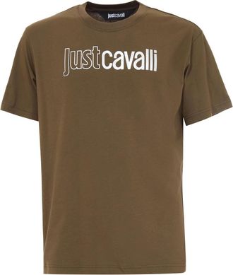 Roberto Cavalli T-shirts en Polos - Heren - T-shirts - Groen - L - Tops