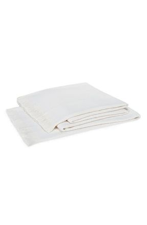 Matouk Leo Fringed Throw Blanket in White at Nordstrom