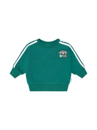Huxbaby Racer Stripe Sweatshirt in Emerald at Nordstrom, Size 6-12M Au