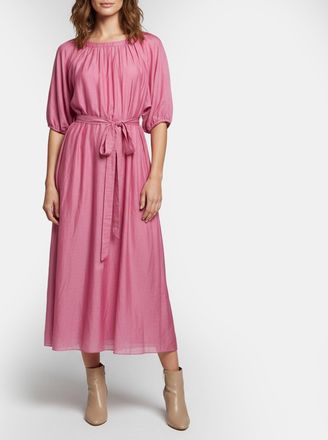 Max Mara S Max Mara Pink Silk Blend Flared Fresia Long Dress