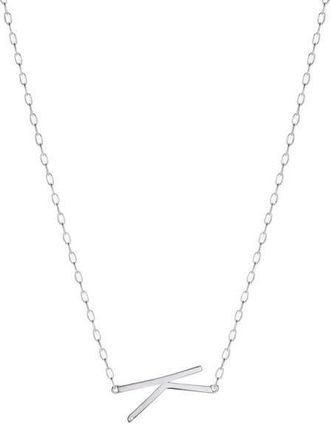 Alex and Ani Silver Elongated Initial Pendant Necklace in Silver - K at Nordstrom