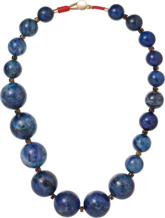 Roxanne Assoulin The Very Big Bead Stone Necklace in Lapis at Nordstrom