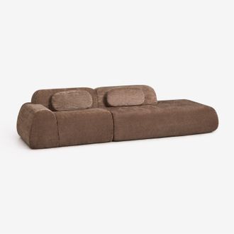 Sklum Sof&aacute; Modular Esquinero De 2 Piezas Con Div&aacute;n Derecho En Chenilla Envasado Al Vac&iacute;o Merida Sklum