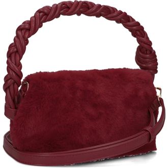 Notre-V Tassen, Dames, Rood, ONE Size, Rode Faux Fur Handtas Gawb 1-258