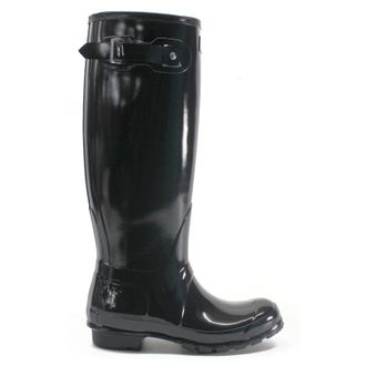 Hunter Original Tall Gloss Rubber Womens Wellingtons Boots - Navy - Size:UK 4