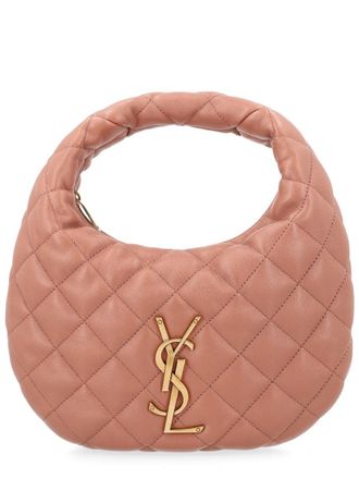 Saint Laurent Womens Shoulder Bag Icarino Brown Domesticated Lamb Leather
