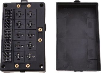 OEM Portafusibles De Cuchilla Para Autom&oacute;vil, Z&oacute;calo De Rel&eacute;, Caja Negra, Portafusibles De Cuchilla Para Autom&oacute;vil De 18 V&iacute;as, Seguro Automotriz Para Auto