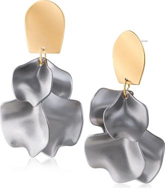 Jardin Ginkgo Leaf Flutter Drop Earrings in Gold/Silver at Nordstrom Rack
