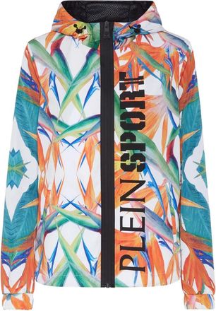 Plein Sport K-way Flowers Jacket - Dames - Outdoorjassen - Veelkleurig - XL - Polyester - Fitness
