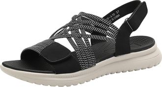 Generic Cocila Sandals For Women Size 5 Large Flat Flower Open Toe Outdoor Beach Casual (Black, 6) Woman Silver Ladies White 6 Wedding Wedge Shoes Womens Pink