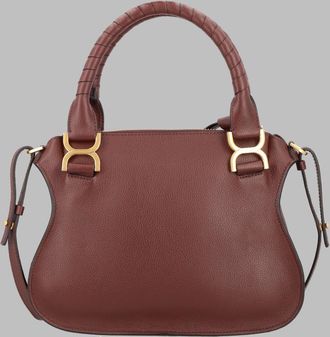 Chlo&eacute; Womens Leather Shoulder Bag Marcie Brown