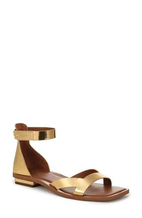 Franco Sarto Elisa Ankle Strap Sandal in Gold at Nordstrom, Size 6.5
