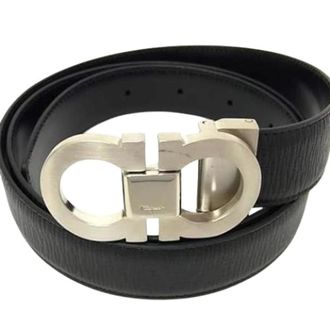 Ferragamo Pre-owned Cintura Gancini - - Pre-owned - Uomo - Nero - ONE SIZE