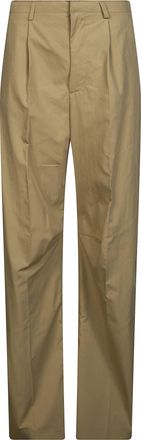 Maison Margiela High Waist Straight Leg Subtle Pleats Pants