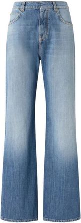 Pinko Wide leg jeans met vervagingseffecten - Dames - Loose Fit Jeans - Blauw - W28 - Jeans