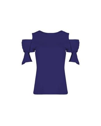 Anne Fontaine Myrtille Jersey Cotton Top in Dark Navy at Nordstrom, Size 40 Eu