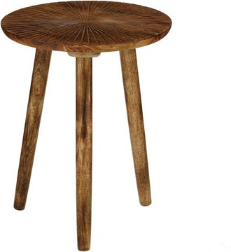 MiCa Decorations Mesa auxiliar Pomante Marr&oacute;n oscuro H46xB38xL38cm