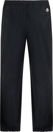 Moncler Mens Straight-Cut Trousers Black Elastomultiester