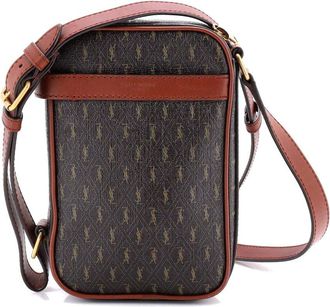 Saint Laurent Le Monogramme Crossbody Pouch Monogram All Over Coated Canvas And Leather Small (Authentic Pre-Loved)