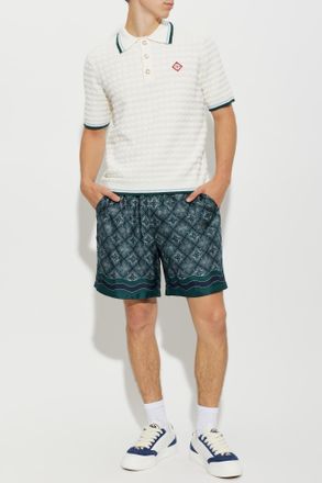 Casablanca Polo Made Of Terry Cotton, Mens, White