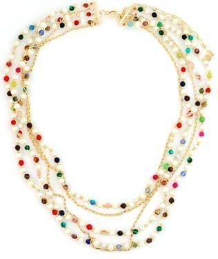 Panacea Beaded Faux Pearl Multirow Necklace in Gold Multi at Nordstrom Rack