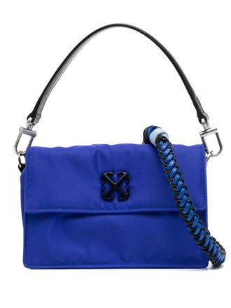 Off-white Shopper met Arrows logoprint - Blauw